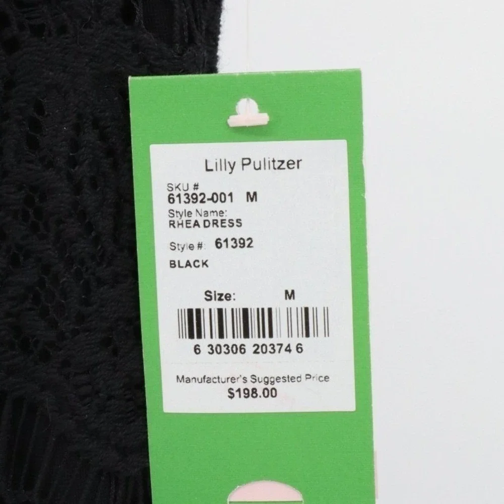 Lilly Pulitzer Rhea Lace Dress Sleeveless A-Line Mini Black Medium NWT - Picture 9 of 11